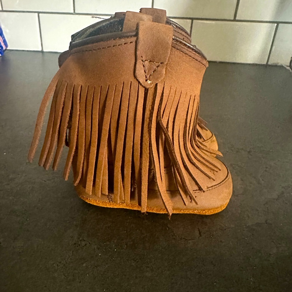 Old west infant boy fringe boots size 1